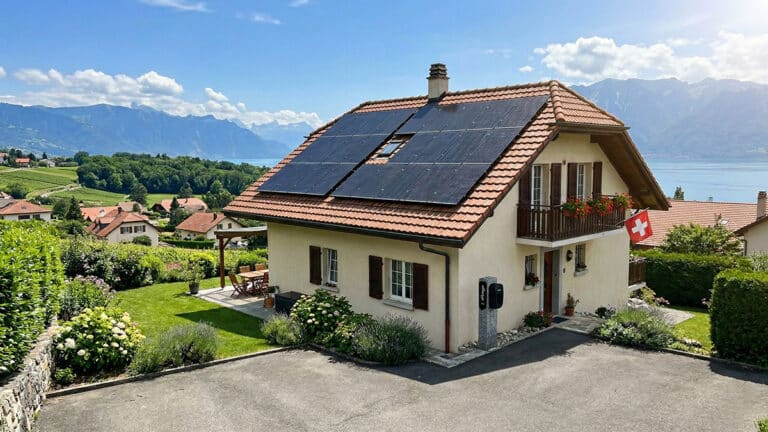 Une maison en suisse romande avec des panneaux solaires | Votre maison a-t-elle besoin de 14 ou 25 panneaux solaires&nbsp;?